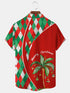 Men's Christmas Funny Graphic Short Sleeve Hawaiian Shirt